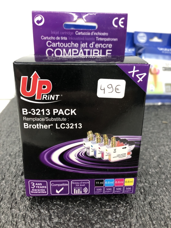 Cartouche d'encre Brother 3213 - Pack 4x Noir + 1 Noir Rouge Jaune Bleu Compatible Imprimante