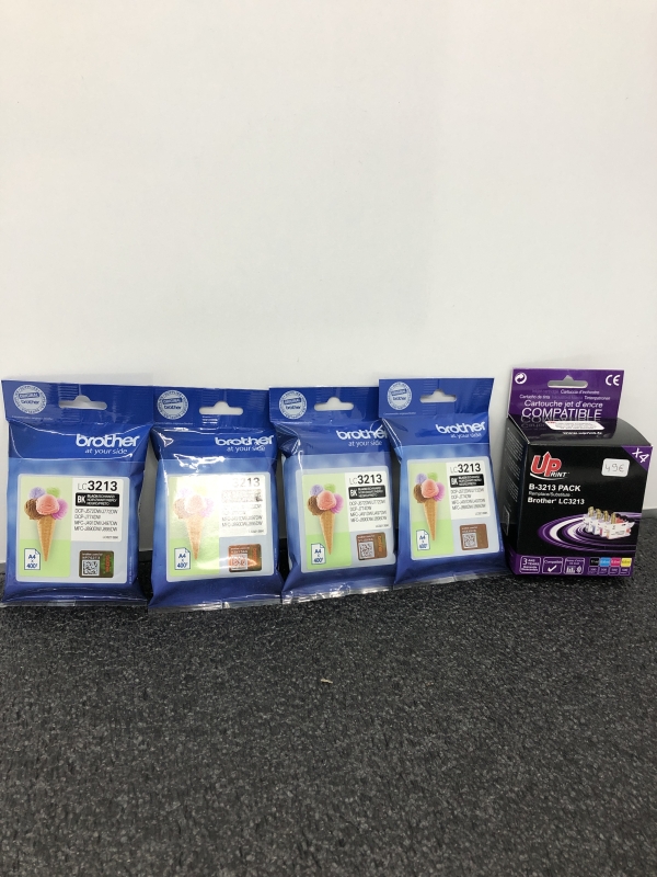 Cartouche d'encre Brother 3213 - Pack 4x Noir + 1 Noir Rouge Jaune Bleu Compatible Imprimante