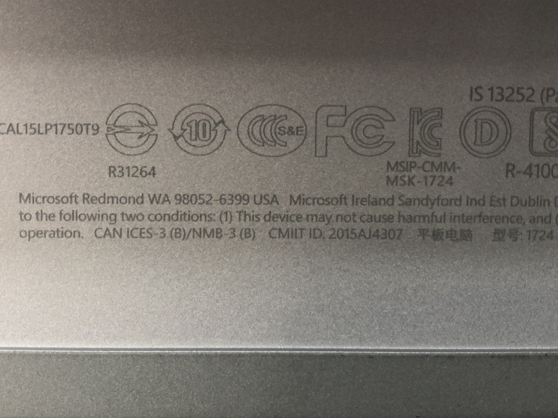 Tablette Microsoft Surface Pro 4 - 12.3